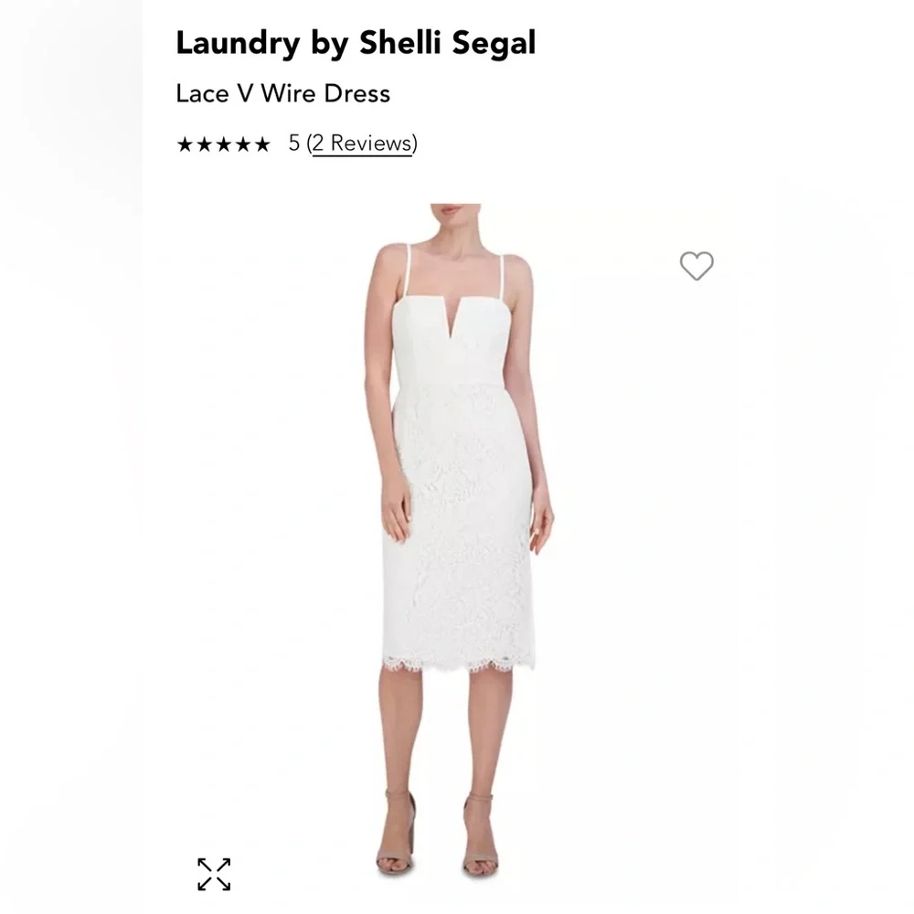 White midi lace dress - Picture 1 of 7